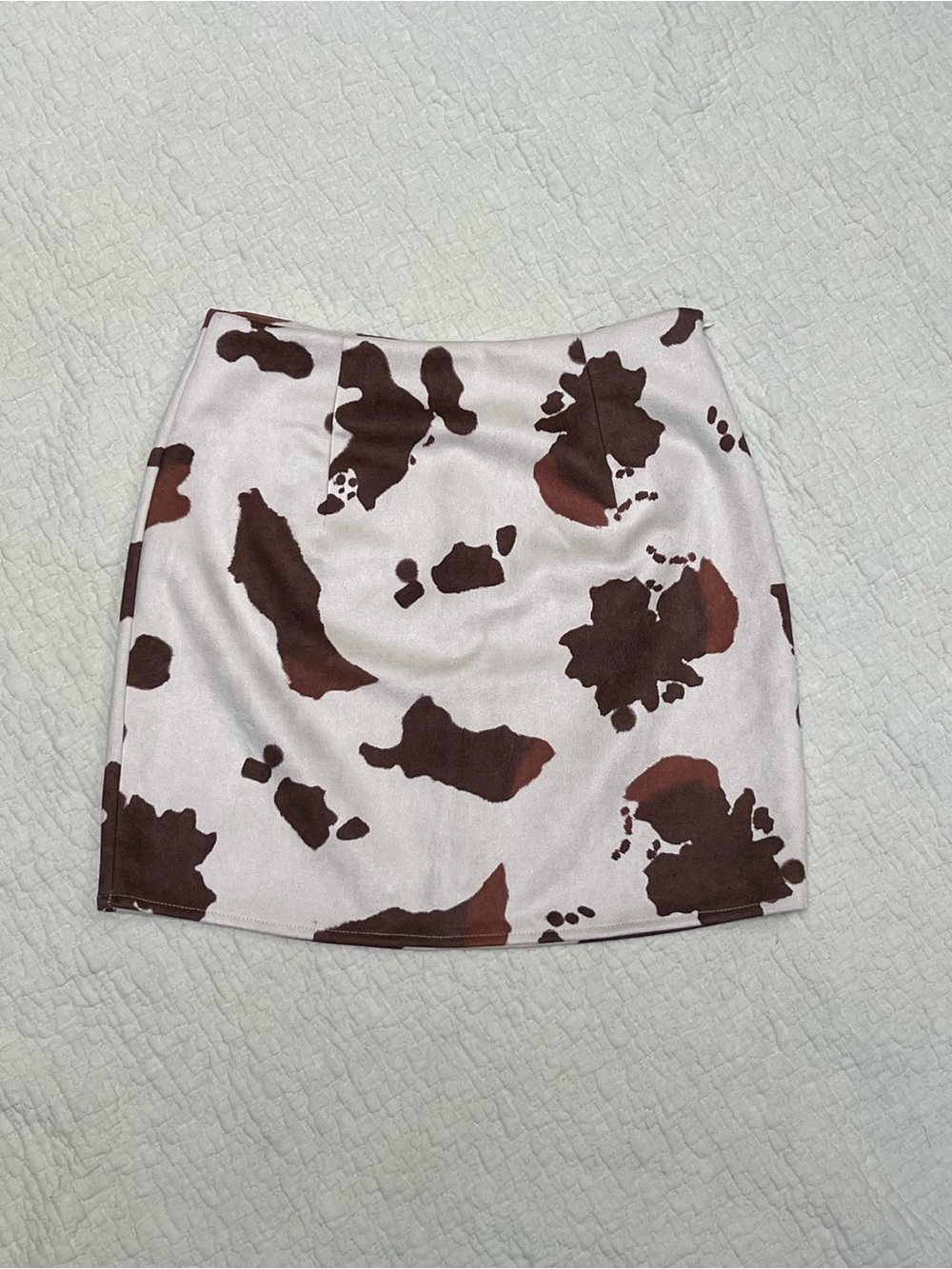 BaeVely Cow Print Mini Skirt